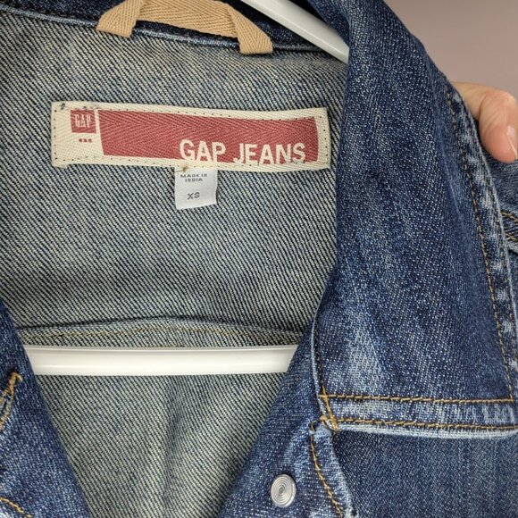 Gap 100% Cotton Denim Jean Jacket Blue Size XS - Picture 3 of 3